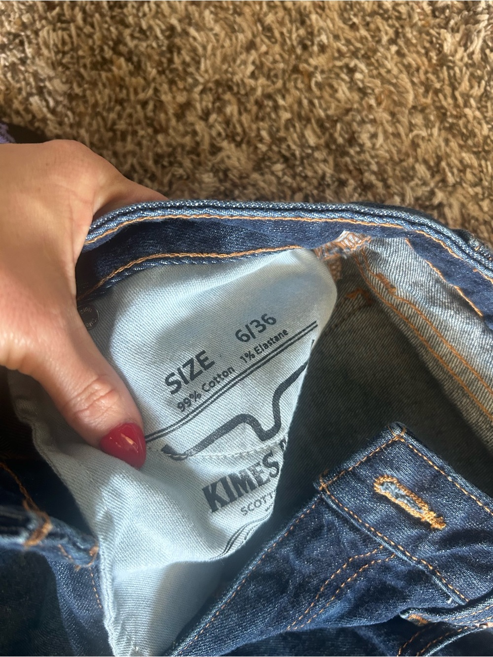 Kimes Ranch Dark Blue Wide Leg Jeans - Picture 2 of 4